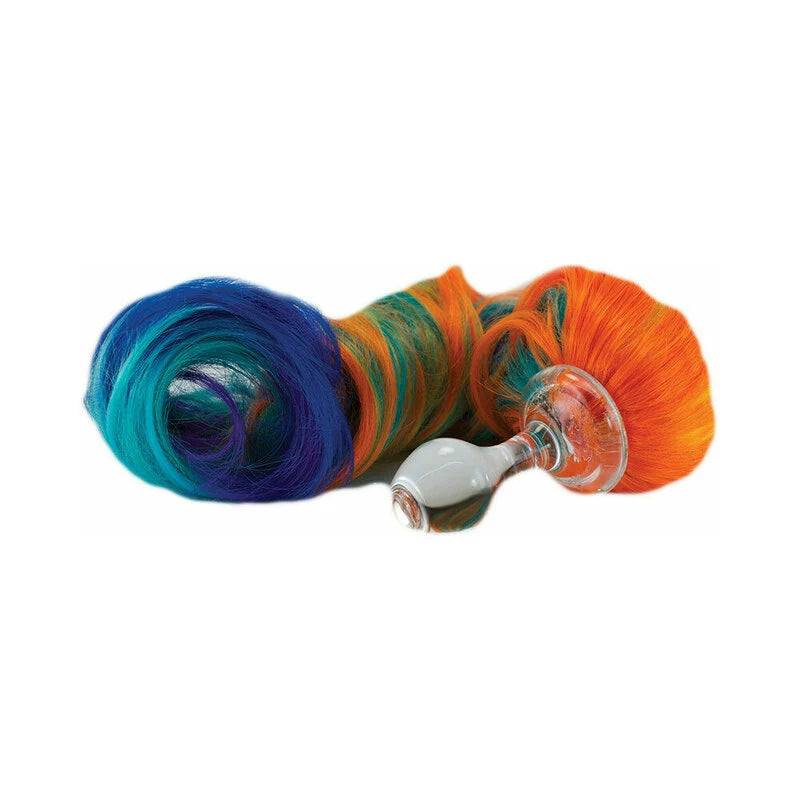 Crystal Delights Minx Pony Tail Plug - Rainbow