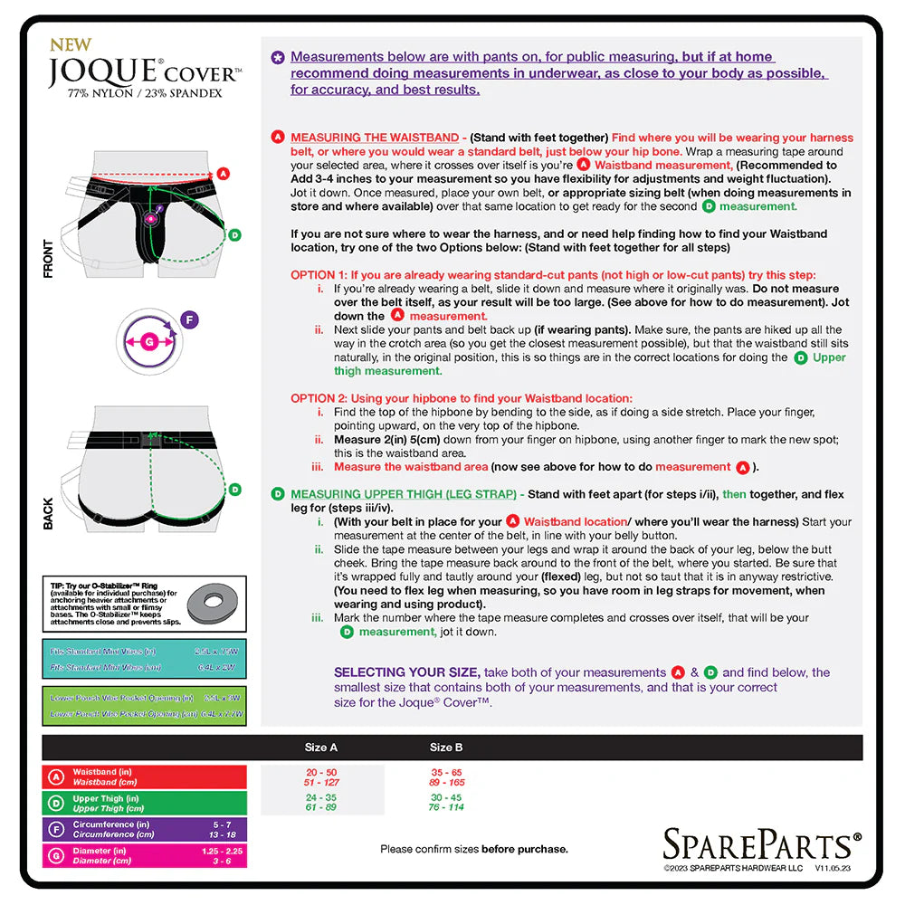SpareParts Joque Cover Harness (Size A)